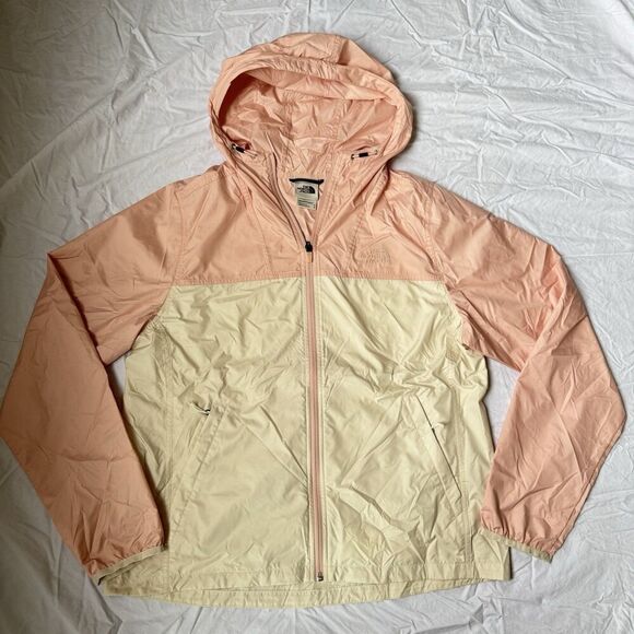 THE NORTH FACE Women's Cyclone Jacket, Evening Sand Pink/Vintage White Large - Picture 2 of 9